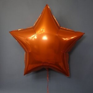 Шар Звезда 36" металлик Оранжевая