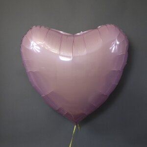 Шар сердце 36" металлик Розовое