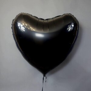 Шар сердце 36" металлик Черное