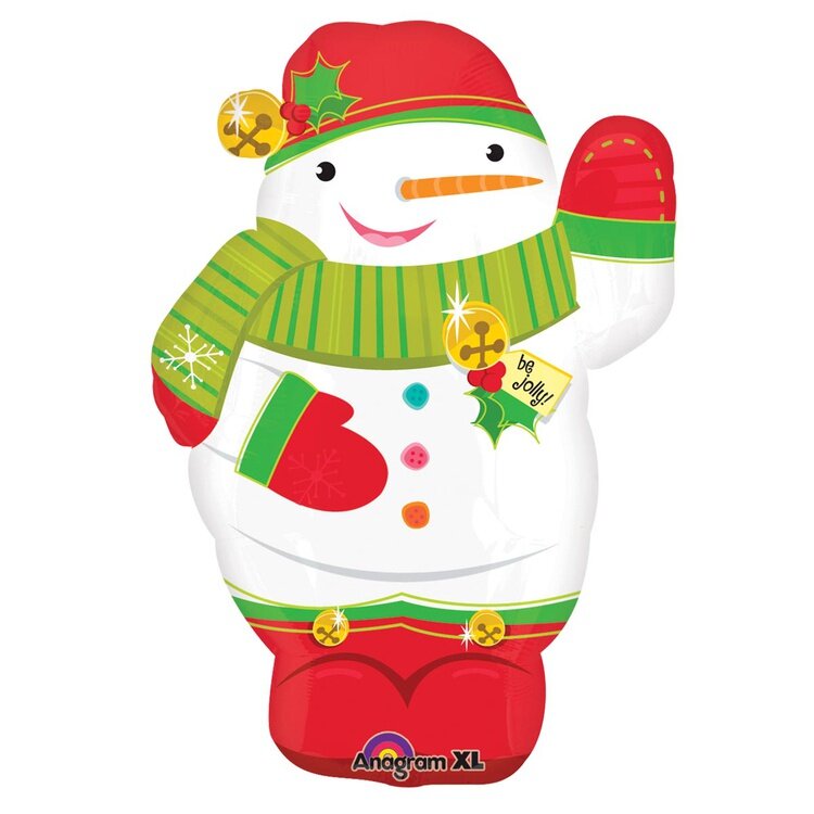 Шар фигура Снеговик с шарфом