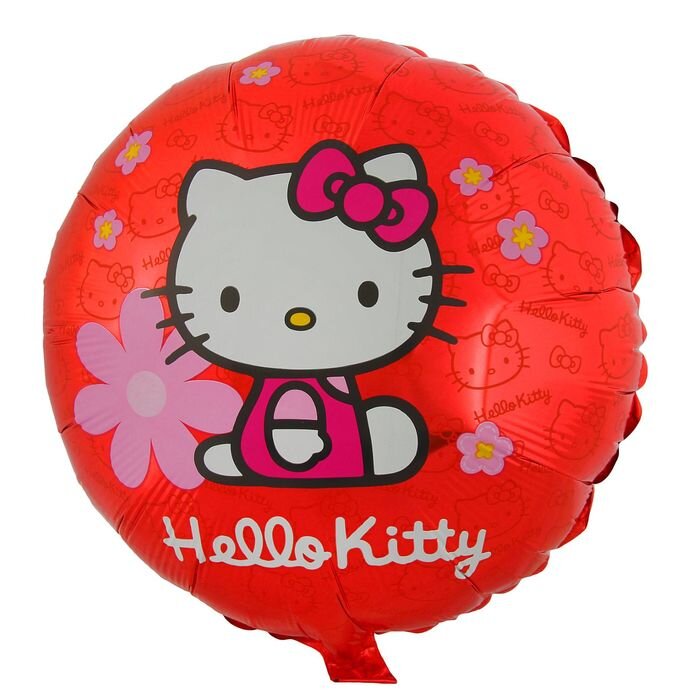Шар 18" Hello Kitty в цветочках