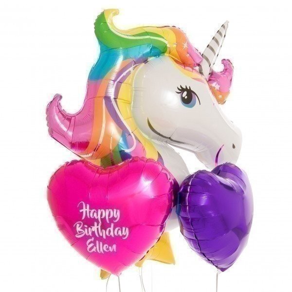 Букет из шаров «Единорог на день рождения» разноцветный