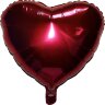 Шар сердце 18" металлик Бургундия