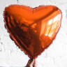 Шар сердце 18" металлик Оранжевое