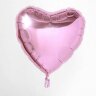 Шар сердце 18" металлик Розовое