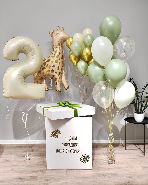 Коробка с шариками «Милый жираф»