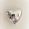 Шар сердце 18" металлик Серебро