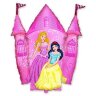Шар фигура Принцессы и Замок розовый