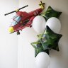 Букет из шаров фольгированный вертолёт на 23 февраля