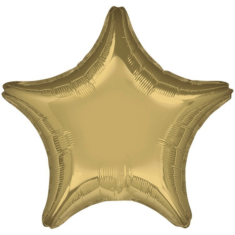 Шар звезда 18" металлик Белое золото