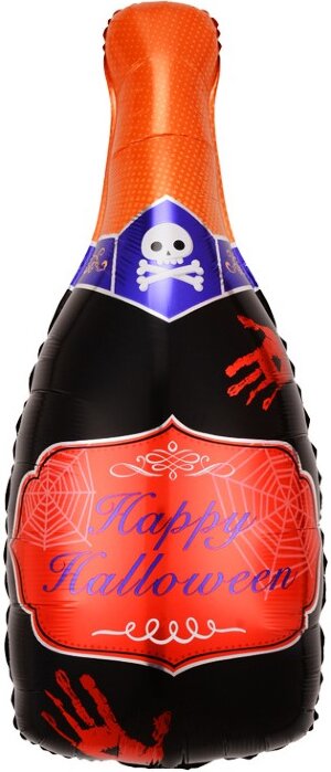 Шар фигура Бутылка Шампанское на Хэллоуин