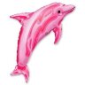 Шар фигура Дельфин розовый